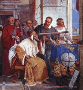 Bertini fresco of Galileo & Doge of Venice, public domain on Wikimedia Commons